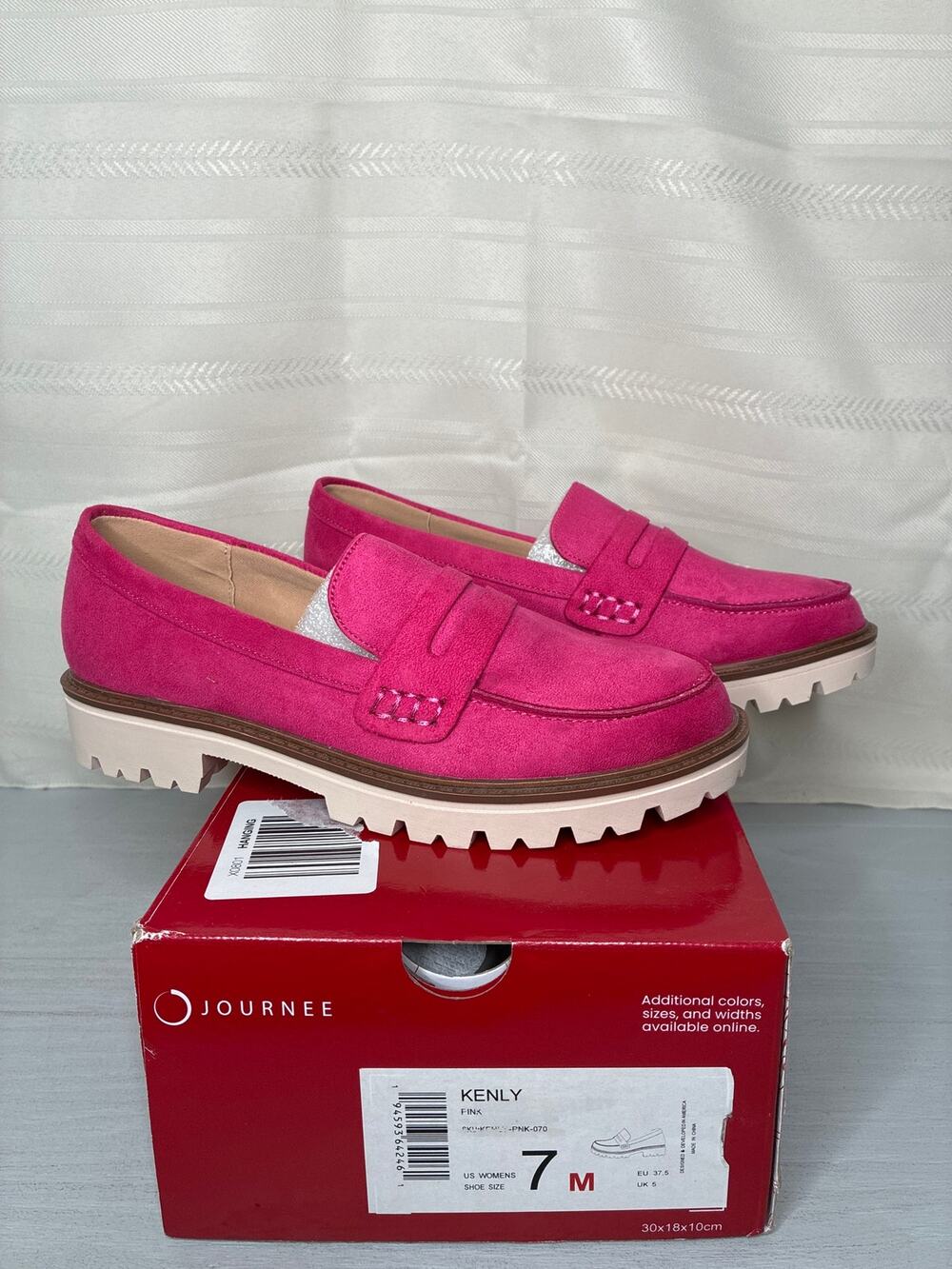 Journee Collection Kenly Tru Comfort Foam Penny Loafers Pink Womens Size 7
